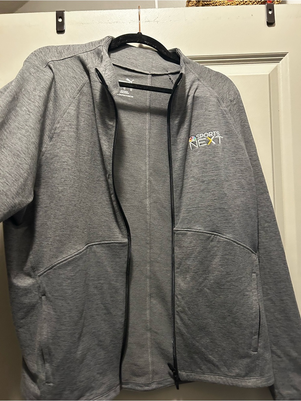 Puma Gray Full-Zip Performance Hoodie Jacket